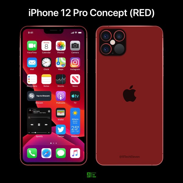 iPhone 12 Pro赤色版概念規(guī)劃（圖源推特）