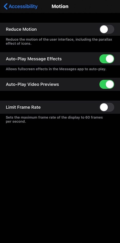 iPhone 11 Pro Max呈現(xiàn)了“約束改寫率”的選項